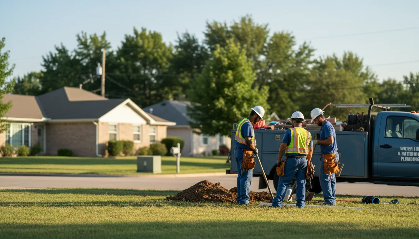 Residential water line and bathroom plumbing service in Homer, MI